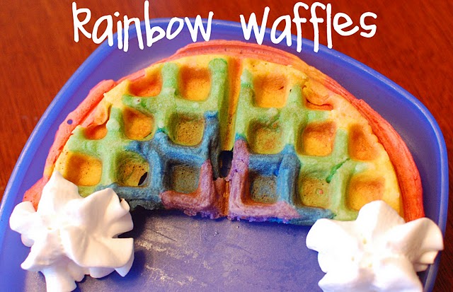 rainbow waffles