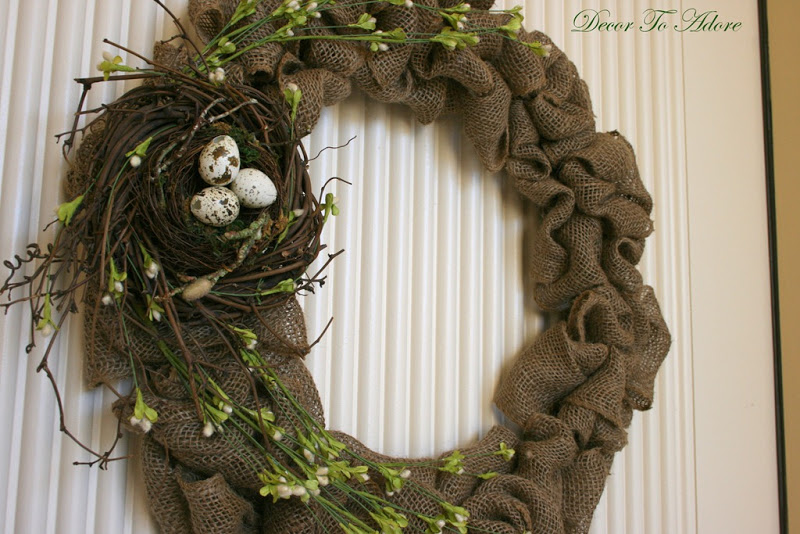side view of wreath 