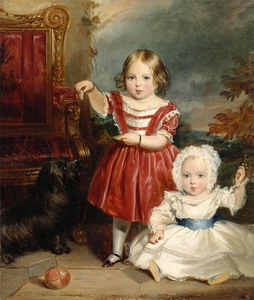 Victoria, Princess Royal and Albert Edward, Prince of Wales” ~ 1843, Thomas Musgrave Joy