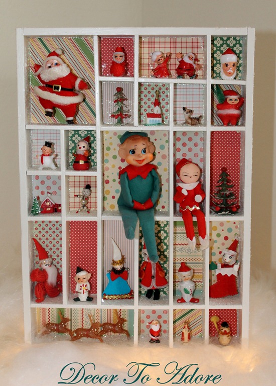 Vintage inspired advent calendar