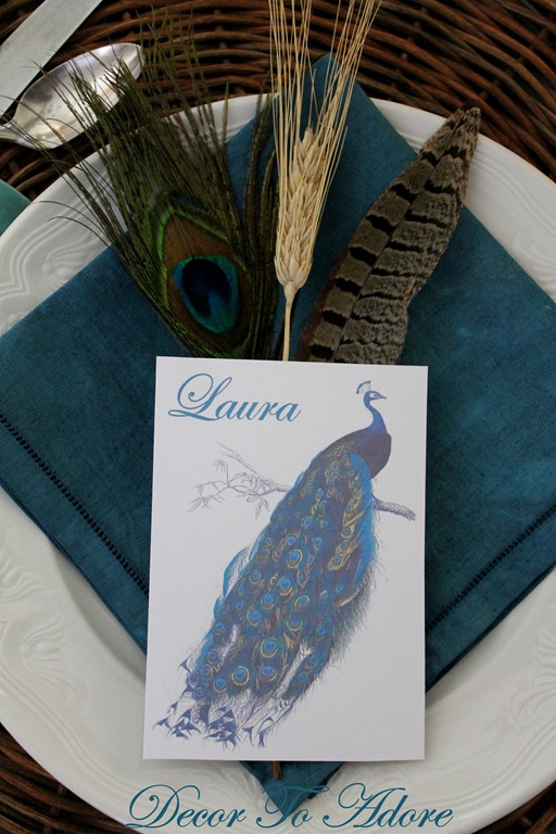 peacock placecards