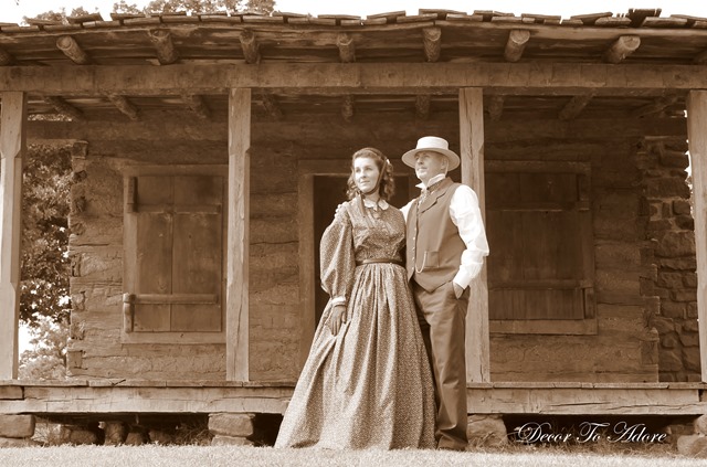 Becoming Laura Ingalls Wilder sepia couple
