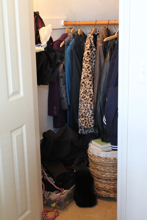 Crowded coat closet