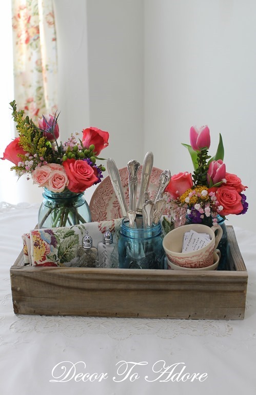 Spring Home Tour wood tray