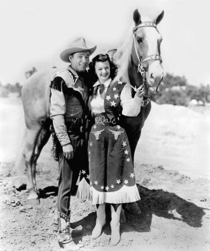 Dale Evans and Roy Rogers wearing scarf