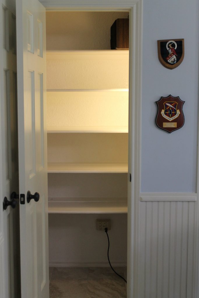 Empty, clean closet