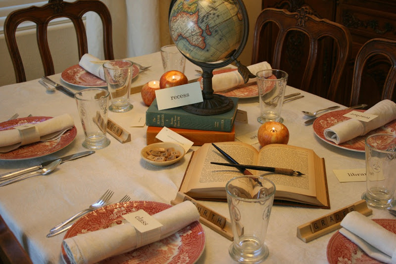 Back to school tablescape 2011