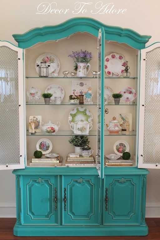 spring home tour cabinet