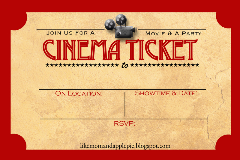 Movie Ticket Invitation Template from www.decortoadore.net