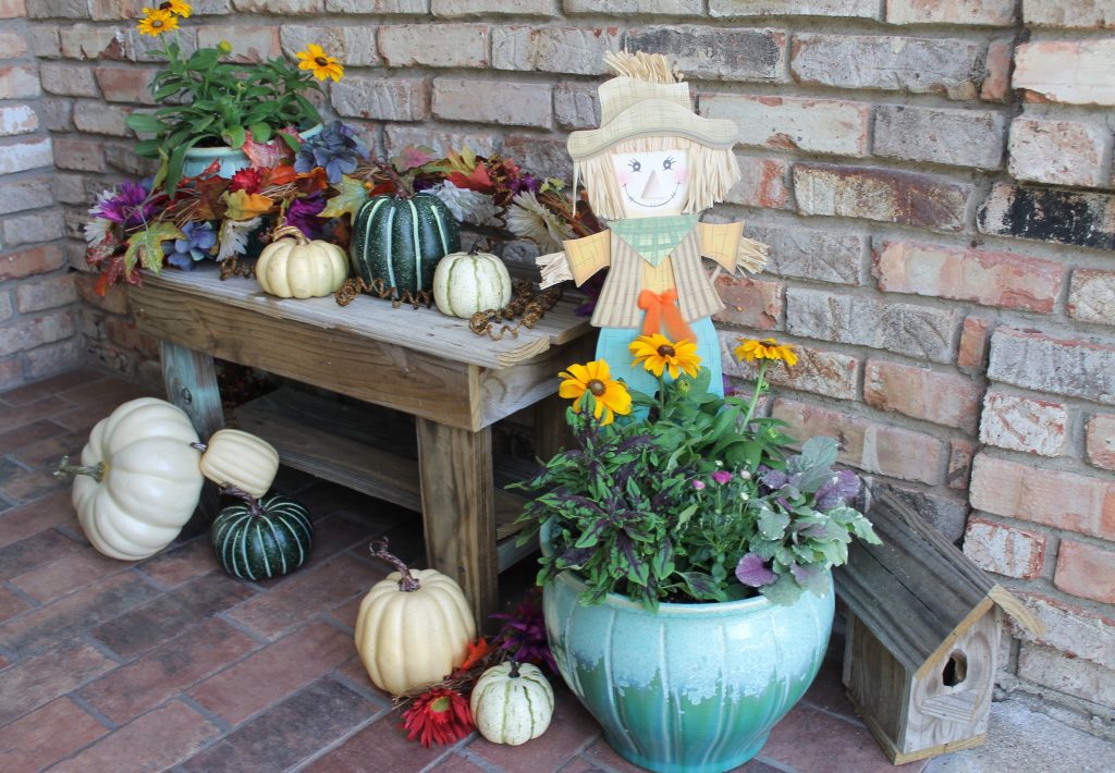 Decor To Adore 2017 Fall Front Porch bench