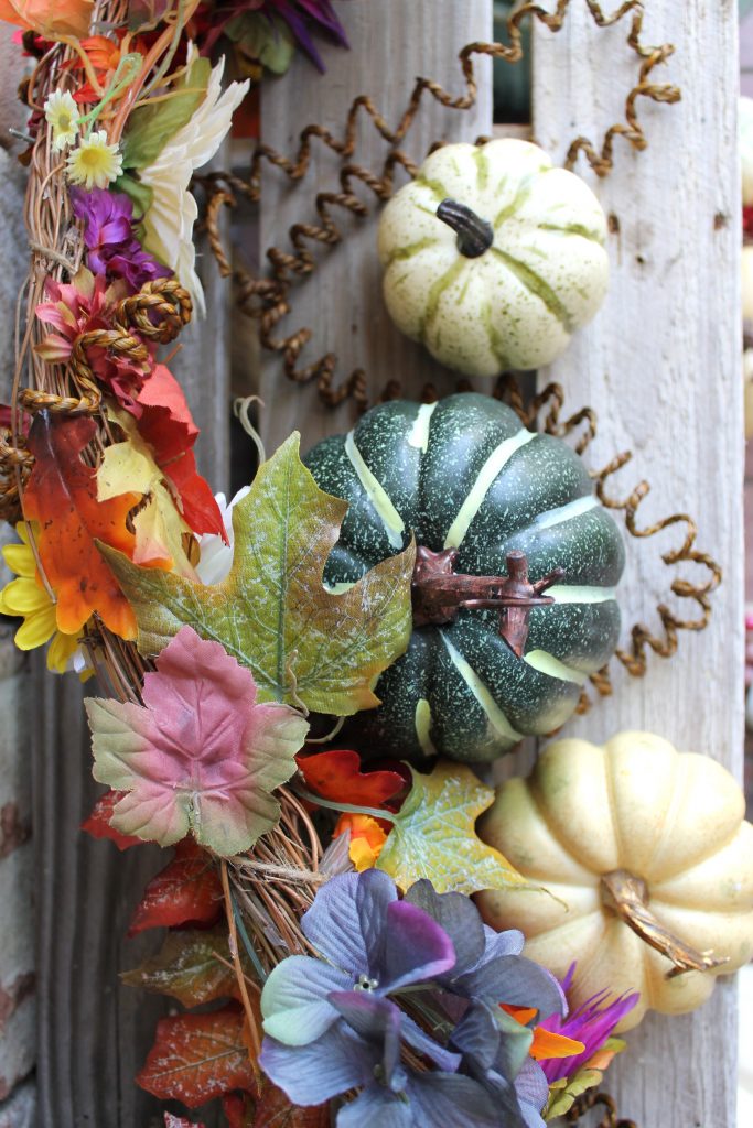 Decor To Adore 2017 Fall Front Porch bench close up