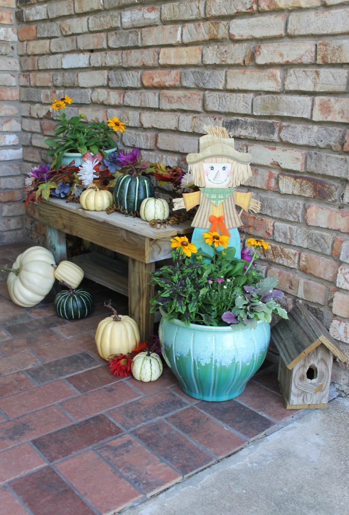 Adding Fall To A Front Porch When It's Still Hot