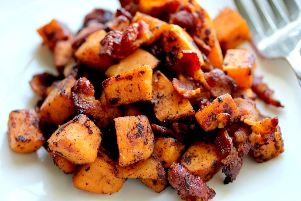 Maple Bacon Sweet Potato Hash