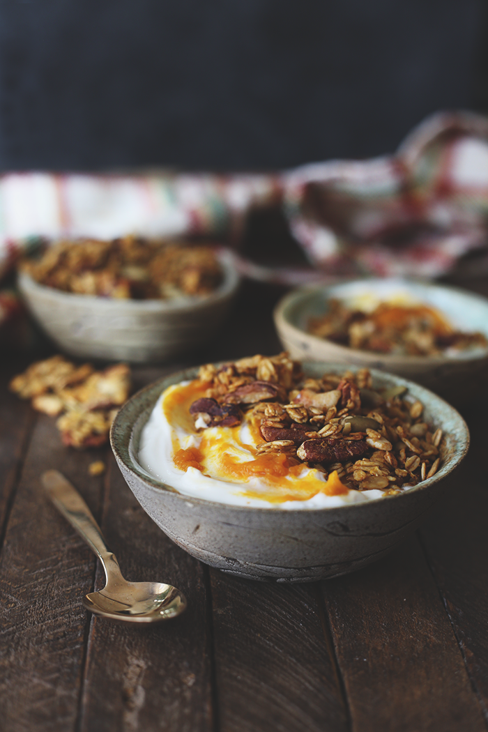 pumpkin spice granola for your yogurt, smoothie or simply on its own. 