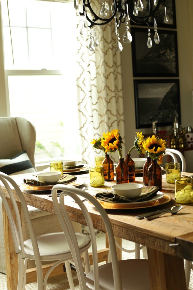 fall wood table home tour