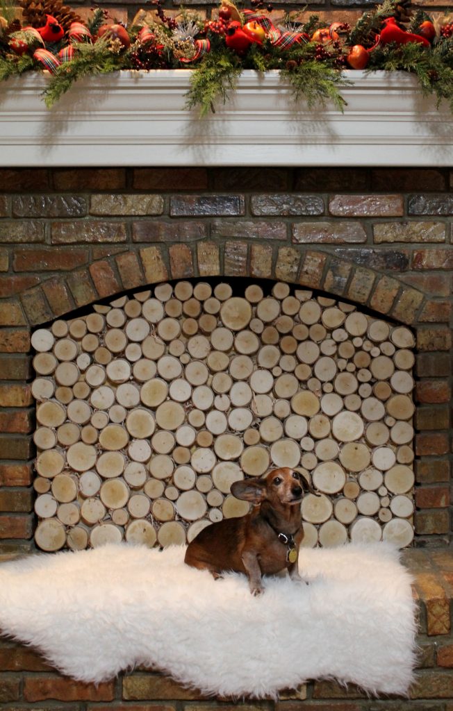 Create A Stacked Birch Log Fireplace Insert - Decor To Adore