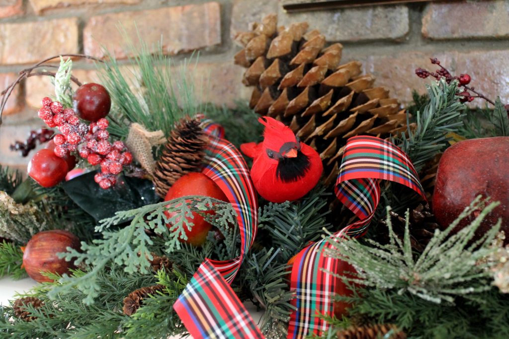 Decor To Adore Christmas Home Tour mantle closeup