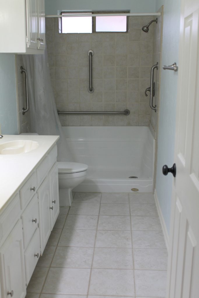 The DIY Home Planner Bathroom tile before