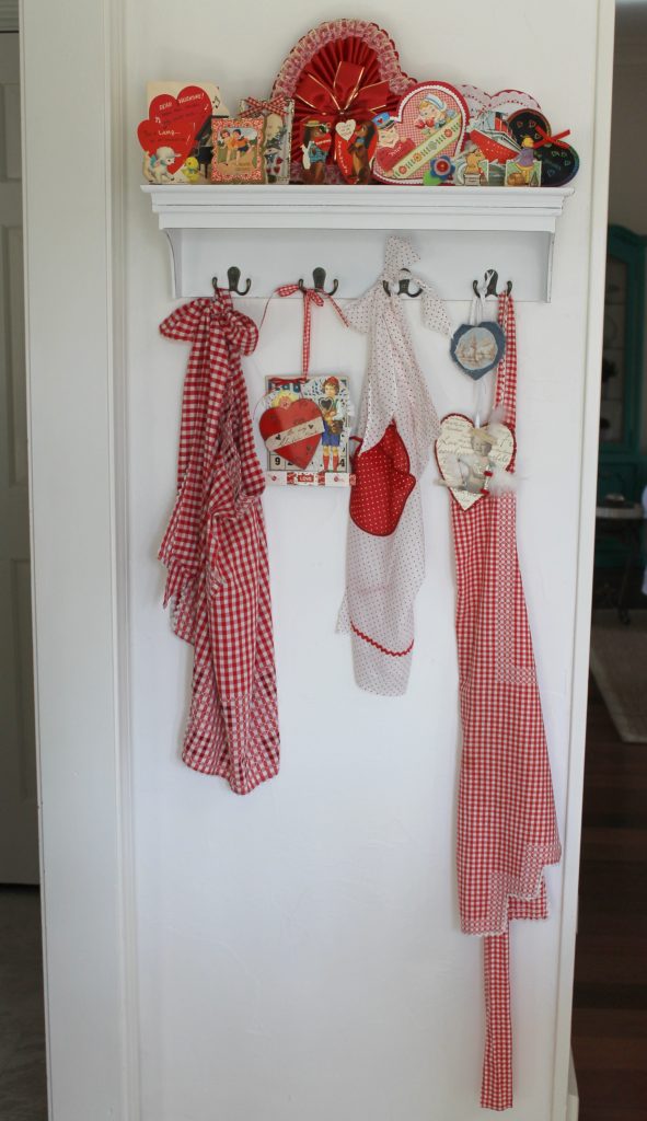 Valentine's Day kitchen shelf