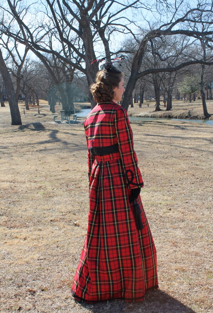 Victorian Valentine Walking Suit pleated skirt