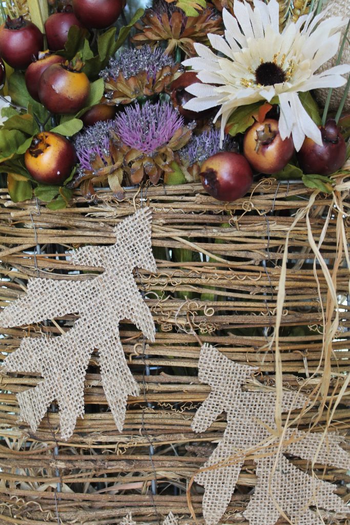 Transitional Fall Wreath Made With Dollar Store Supplies